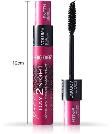 Dinglong 2 In 1 3D Fiber Mascara Black Eye Curling Eyelash Double Mascara Waterproof Full Express Mascaras Makeup Tool Gift For Her - Buy Online on GoSupps.com