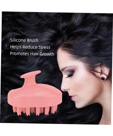 Anneomas Silicone Massage Brush - Scalp Massager for Shampoo & Dandruff Removal - Pink 9.5x7cm - Buy Online on GoSupps.com
