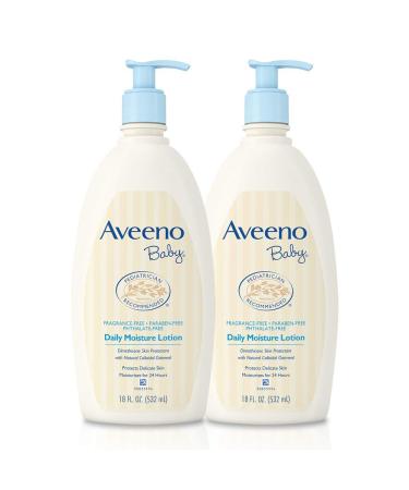 Aveeno Baby Daily Moisture Lotion with Oatmeal & Dimethicone Fragrance-Free 18 fl. oz Twin Pack - Buy Online on GoSupps.com