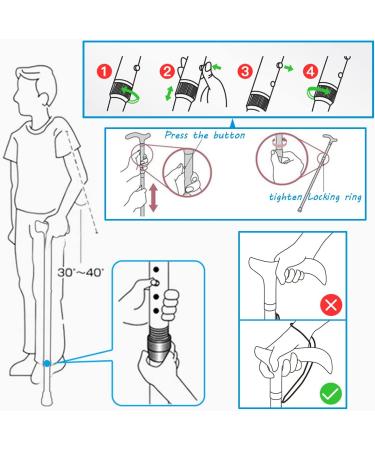 YAMTHR Printed Folding Walking Cane - Adjustable Cane for Women & Men, Supports up to 250 Pounds - Buy Online on GoSupps.com