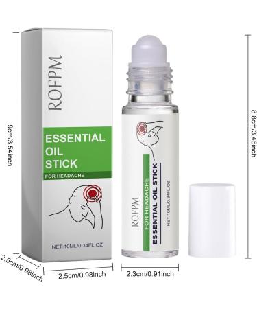 Migraine & Headache Relief Essential Roll-On Oil | Natural Aromatherapy with Peppermint Lavender & Rosemary | Better Sleep | 10 ml - Buy Online on GoSupps.com