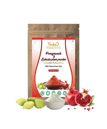 QURA QURA Ayurvedic Pomegranate & Plum Kakadu Powder | For Face Skincare Acne Spot Treatment | 100% Natural Ingredients | Moisturizes & Hydrates 100g - Himalayan Naturals