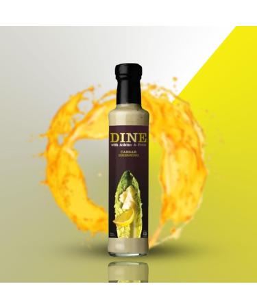 Dine Dressing Sauce Bottle Pick N Mix - Choose From 10 Flavours | Raspberry Mango & Lime-Coulis Caesar Roast Garlic & Balsamic Vinegar Wasabi Honey & Mustard - Pack of 5 - Buy Online on GoSupps.com