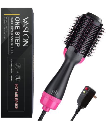 Professional Salon One-Step Hair Dryer & Hot Air Brush & Blower Brush with Negative Ions For Straight and Soft Curls 4 in 1 Hair Brush Dryer & Styler (110v 1000W)
