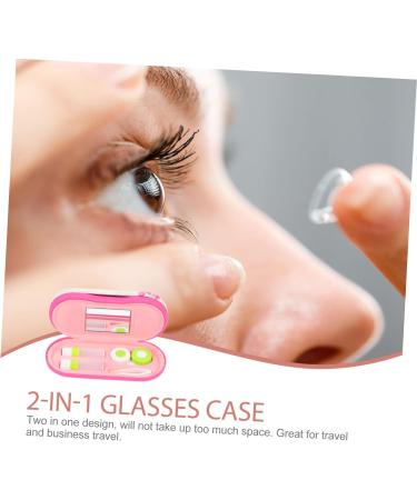 JECOMPRIS Double-Lodged Glasses Case & Sunglasses Case - Stylish Travel Accessories with Mirror Tweezers and Contact Lens Solution Holder - Buy Online on GoSupps.com