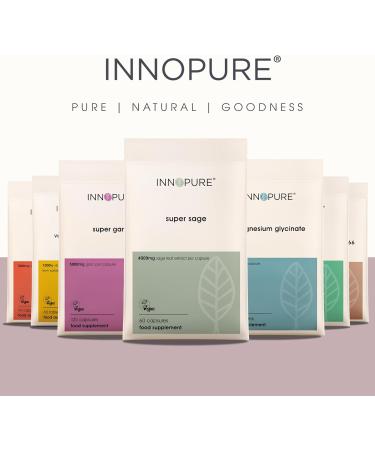 INNOPURE Super Sage Leaf 4000mg Capsules - Menopause Symptom Relief - High Strength Formula - Vegan - 60 Capsules - UK Made - Buy Online on GoSupps.com