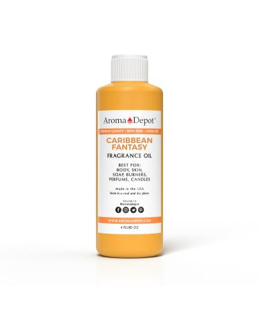 Caribbean Fantasy 4 oz. Fragrance Oil I Perfume I Skin Oil I Scented Oil. DIY Projects Such as Candles Bath Bombs Body Butters Creams & Lotions. Few Drops in The Diffuser Burners or Warmers