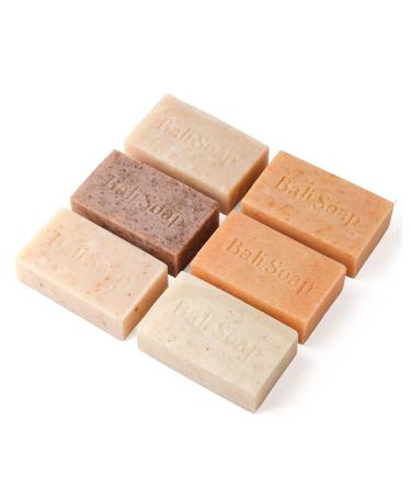 Bali Soap - Green Collection 6pc Variety Scent Bar Soap for Men & Women - Handmade, Vegan, All Natural - Ideal for Face, Hand, Body - 3.5 Oz each - Buy Online on GoSupps.com