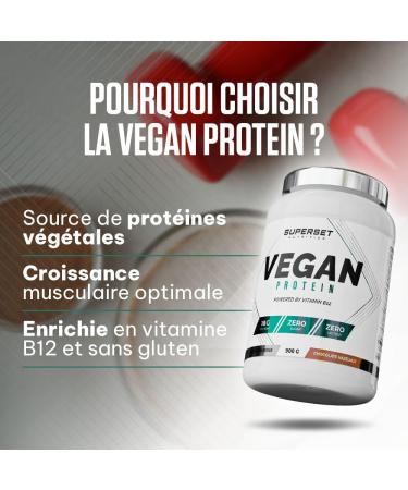 Superset Nutrition - 100% Vegan Protein (900g) - Vegetable protein mix - Pea Rice Coconut and Pumpkin + Vitamin B12 - The best alternative to classic whey - Almond & Vanilla - Buy Online on GoSupps.com