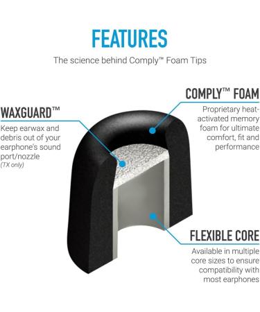 Comply T-500 Ear Adapter Platinum - S Small | Premium Comfort & Sound Isolation - Global Shipping Available - Buy Online on GoSupps.com