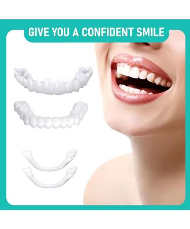 Wrong Teeth Tooth Whitening Set - 2 Pairs Cosmetic Veneers for Instant Smile Makeover | Fake Teeth for Men & Women - Buy Online on GoSupps.com