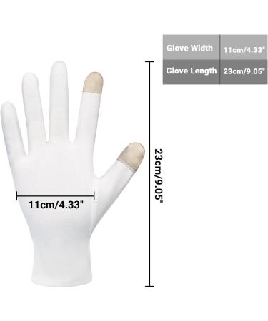 White Touch Screen Cotton Gloves for Dry Hands 10 Pairs Hand moisturizing Gloves Eczema for Lotion Overnight Sleeping Glove Jewelry Art Handling Large Touch Screen(10 Pairs) - Buy Online on GoSupps.com