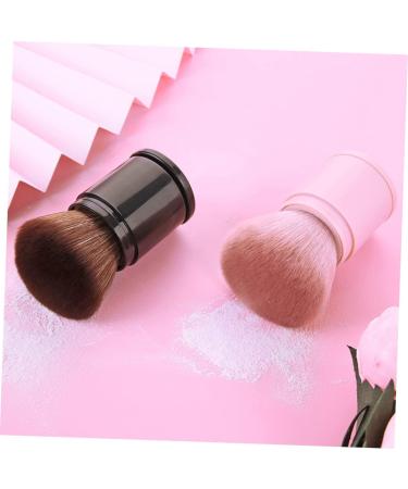 Beavorty Portable Powder Brush powder cream brush face Buffing brush Loose Powder Makeup Blush Brush Cosmetic Buffing Retractable concealer Miss stippling neck 8.3x3.3cm Pink - Buy Online on GoSupps.com