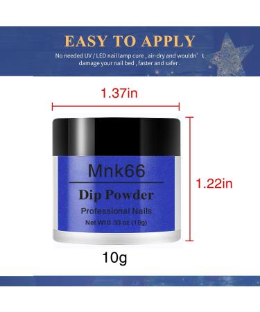 6 Colors Dip Powder Set - Royal Blue Glitter Nail Art for DIY Manicure | Glossy Finish - Perfect Gift for Ladies - Buy Online on GoSupps.com