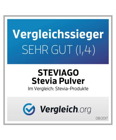 STEVIAGO 100% Pure Stevia Powder Extract - 97% Reb-A 50g with Measuring Spoon | Premium Natural Sweetener for Healthy Living - Buy Online on GoSupps.com