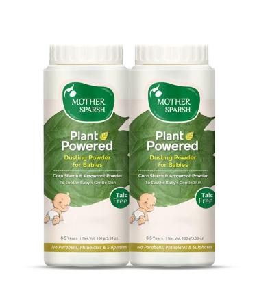 Mother Sparsh Talc-Free Natural Dusting Powder for Babies 100 g (Pack of 2)