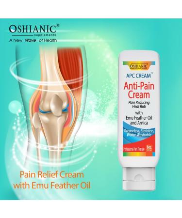 Oshianic APC Pain Cream with Emu Oil and Arnica Soothes Discomfort in Body Parts 8 oz - Buy Online on GoSupps.com