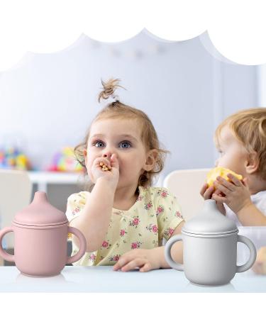 6 Pcs Silicone Sippy Cups for Babies Over 6 Months | Spill-Proof Training Cup with Handles and Spout Lid | 5oz Toddler Cups | Easy-to-Grip, Dishwasher and Microwave Safe - Buy Online on GoSupps.com