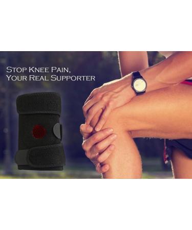 Adjustable Knee Brace Support with Dual Stabilizers & Open Patella | EveShine Non-Slip Strap for Maximum Compression - Fits Right Leg - Buy Online on GoSupps.com