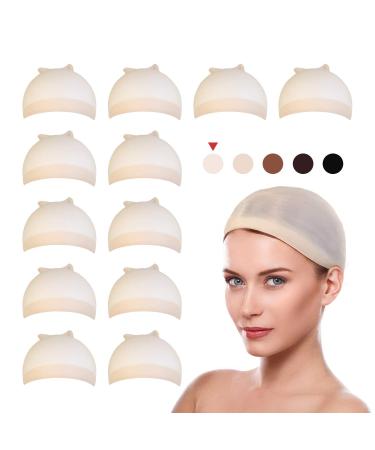 12 PCS! STUDIO LIMITED Perfect Fit Ultra Thin & Expandable Stocking Wig Cap, Each pack contains 2 wig caps (6 pack, Transparent) 6 pack Transparent