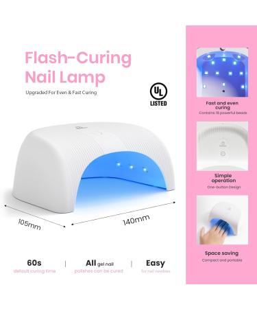 Beetles 52 Pcs Gel Nail Polish Kit with UV LED Light Starter Set - 32 Colors Glitter Christmas Gel Polish Set with Nail Dryer and Base Top Coat for Nail Art - Buy Online on GoSupps.com