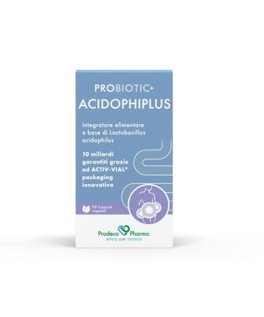 PRODECO PHARMA Prodeco Pharma PROBIOTIC+ ACIDOPHIPLUS 30 Capsules - Food Supplement Based on Lactobacillus Acidophilus Indicated To Promote Physiological Balance Of The Intestinal Flora