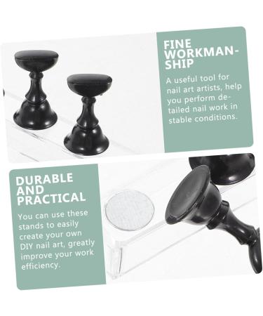 Housoutil Magnetic Nails 2 Sets Nail Checkerboard Japanese Acrylic Head Nail Art Holder Base 2.5x1.4x1.4cm Black - Buy Online on GoSupps.com