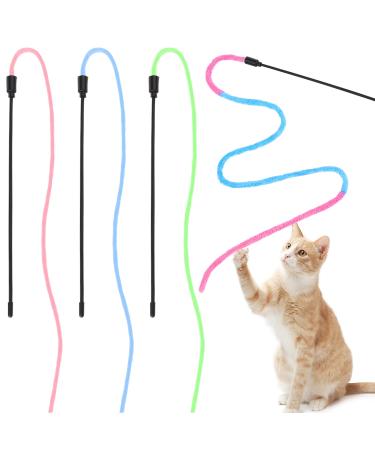Cobee Cat Magic Randet Rainbow Toys 4PCs Ribbon Magic wand for kitten training color grades rainbow cat feather toys 4 pieces color gradient - Buy Online on GoSupps.com