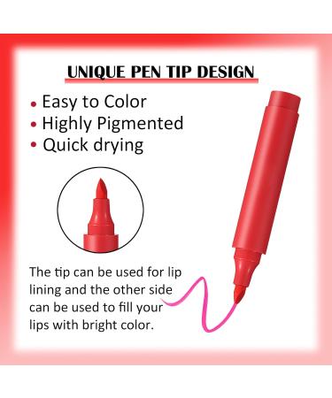 DAGEDA Matte Lip Stain Marker - Waterproof & Highly Pigmented Lip Tint for Women | 2 Colors - Ideal for Long-Lasting Makeup - Buy Online on GoSupps.com