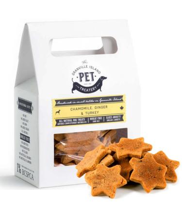 The Granville Island Pet Treatery|Gift Box Chamomile Ginger & Turkey Biscuits for Dogs All Natural & Chemical- Free Great As A Hostess Gift Or Thank You Made in Canada|88865 Ginger & Turkey 135 g (Pack of 1)