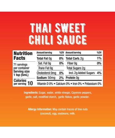 Melinda's Thai Sweet Chili Sauce - Gourmet Hot & Dipping Sauce 12oz - Sweet & Mild Asian Chili - Keto Friendly & Kosher - Whole Fresh Ingredients - Buy Online on GoSupps.com