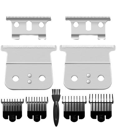 2 Pack Replacement Blade Compatible with T Outliners Trimmer,Compatible with Andis GTX/GTO ,Suitable for Hair Clippers Model #04710/04521, Silver Silver 2 Pack