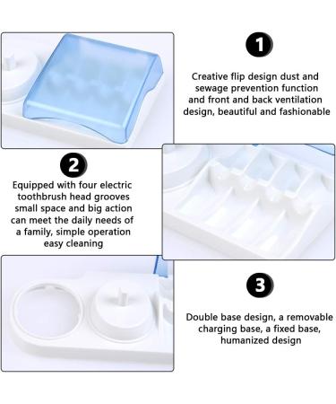Fororeh Electric Toothbrush Holder | Toothbrush Container with 4 Covers & Stands | Compatible with Oral-B - Ideal for International Shipping - Buy Online on GoSupps.com