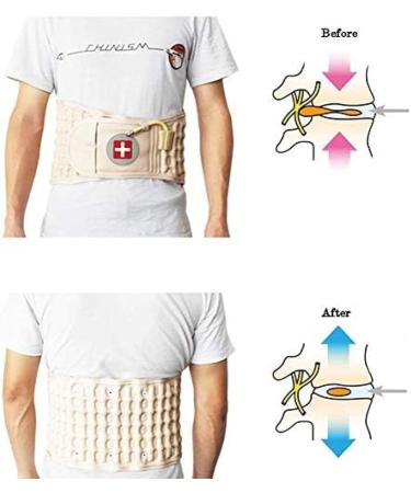 Back Bandage Waist Support Belt - Inflatable Lumbar Spine Protection for Men & Women | Pain Relief & Decompression - Buy Online on GoSupps.com