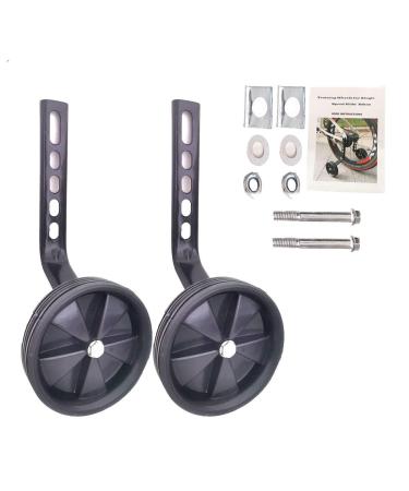Mehome Bicycle Training Wheels Stronger Version Replacement Heavy Duty Rear with Stabilizers Mounted Kit for Children Kids Suitable for 12/14/ 16/18/ 20 inch (Black) - Buy Online on GoSupps.com