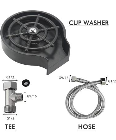 JNDJNFV Glass Rinser Cup Washer Cleaner Bottle Washer Cleaner Bar Glass Rinser Stainless Steel Glass Rinser for Kitchen Sinks Glass Cup Bottle Washer Cleaner Silver - Buy Online on GoSupps.com