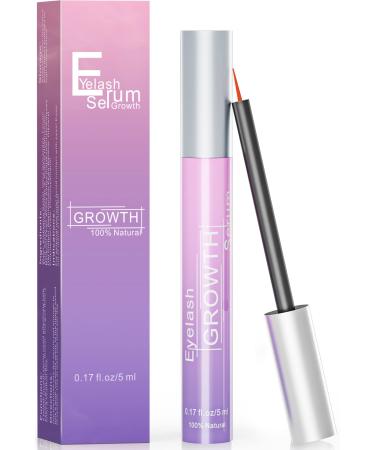 Premium Eyelash Growth Serum  Irritation-free Lash Boost Enhancer for Longer Fuller Thicker Eyelash (5ML)Purple