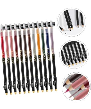 PLAFOPE 12pcs Lip Liner Eyeliner Make up Lipliner Black Waterproof Eyeliner Natural Pen Gel Eyeliner Plastic - Buy Online on GoSupps.com