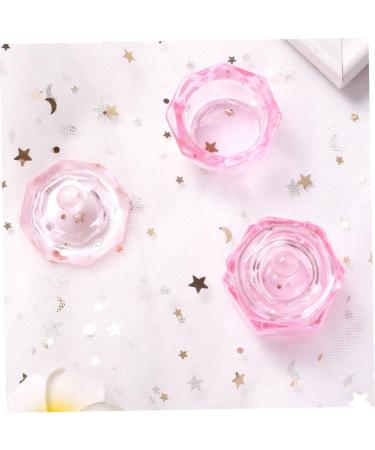 Octagonal Dappen Dish Cup Crystal Glass Glassware Tool for Nail Art Manicure Care Brushes - Buy Online on GoSupps.com