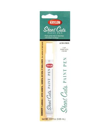 Krylon KSCP913 Short Cuts Enamel Paint Pen  Gloss White  .33 Ounce Paint Pen Gloss White