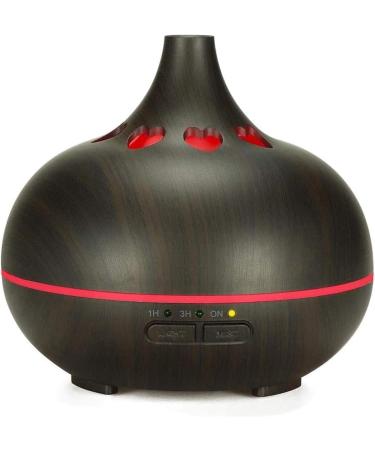Essential Oil Diffuser 150ml - Wood Grain Cool Mist Humidifier for Aromatherapy 7 Color LED Lights Auto-Off - Perfect for Yoga Spa & Bedroom - Buy Online on GoSupps.com