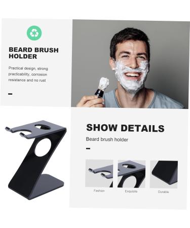 Angoily Men's Beard Brush Holder - Acrylic Mounted Tool Stand for Razors & Brushes - Buy Online on GoSupps.com