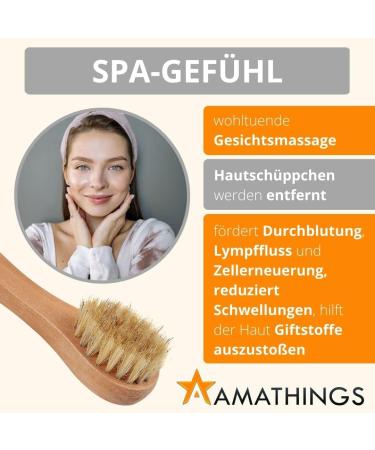 Amathings Deep Cleansing Face Brush with Bag - Ideal for Pore Removal & Skin Care - Buy Online on GoSupps.com