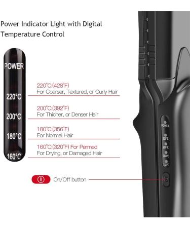 CCKEYIN 4-in-1 Crepe Iron for Hair - Ceramic Hair Straightener Curler & Crimper with Temperature Control - Multi-Style Smooth Iron in Black - Buy Online on GoSupps.com