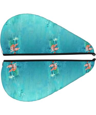 Super Absorbent Microfiber Hair Towel Wrap - Quick Dry Coral Velvet for Long Curly & Thick Hair - Flowers in Water Design - Buy Online on GoSupps.com