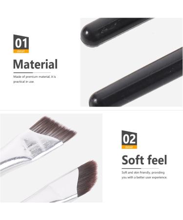 NULYLU 3pcs Set Eyeliner Tool Eyebrows Brush Eyeshadow Brush Eye Liner Brush Angled Eyebrow Brush Wood - Buy Online on GoSupps.com