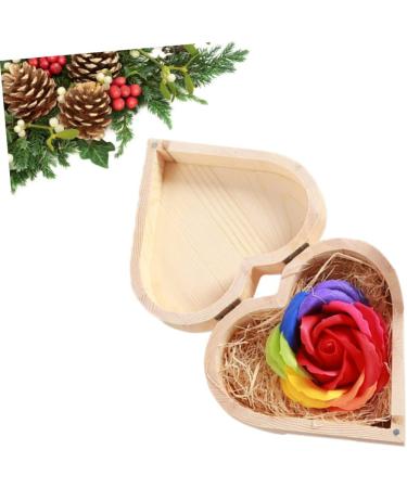 COLLBATH Soap Flower Creative Candle Rose Candle Gift Christmas Decorative Candle Natural Bar Soap Petals Guest Soap Petals Body Soap Petals for Wedding Gifts Makeup Artificial Bamboo Red 13*13cm Red - Buy Online on GoSupps.com