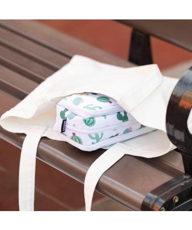 ANGOOBABY Large Pencil Case Big Capacity 3 Compartments Canvas Pencil Pouch for Teen Boys Girls School Students (Green Cactus) - Buy Online on GoSupps.com
