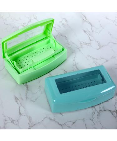 Plastic Sterilizing Tray-Barbicide Sterilization Tray Clean Sterilizer Box Storage Organizer for Nail Tweezers Hair Salon Spa & Cutter Manicure Equipment-Clear Lid blue - Buy Online on GoSupps.com