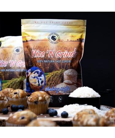 Pride Foods Rice 'N Grinds 100% Natural Hot Rice Cereal Blueberry Muffin 20oz - Delicious and Nutritious Breakfast Option - Buy Online on GoSupps.com